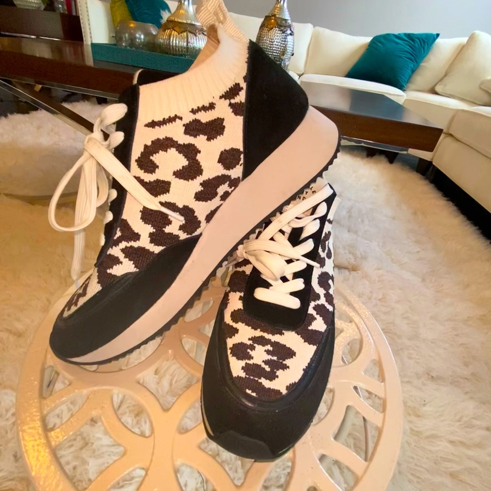 Light Leopard Print Loeffler Randall Sneaker Sz 37